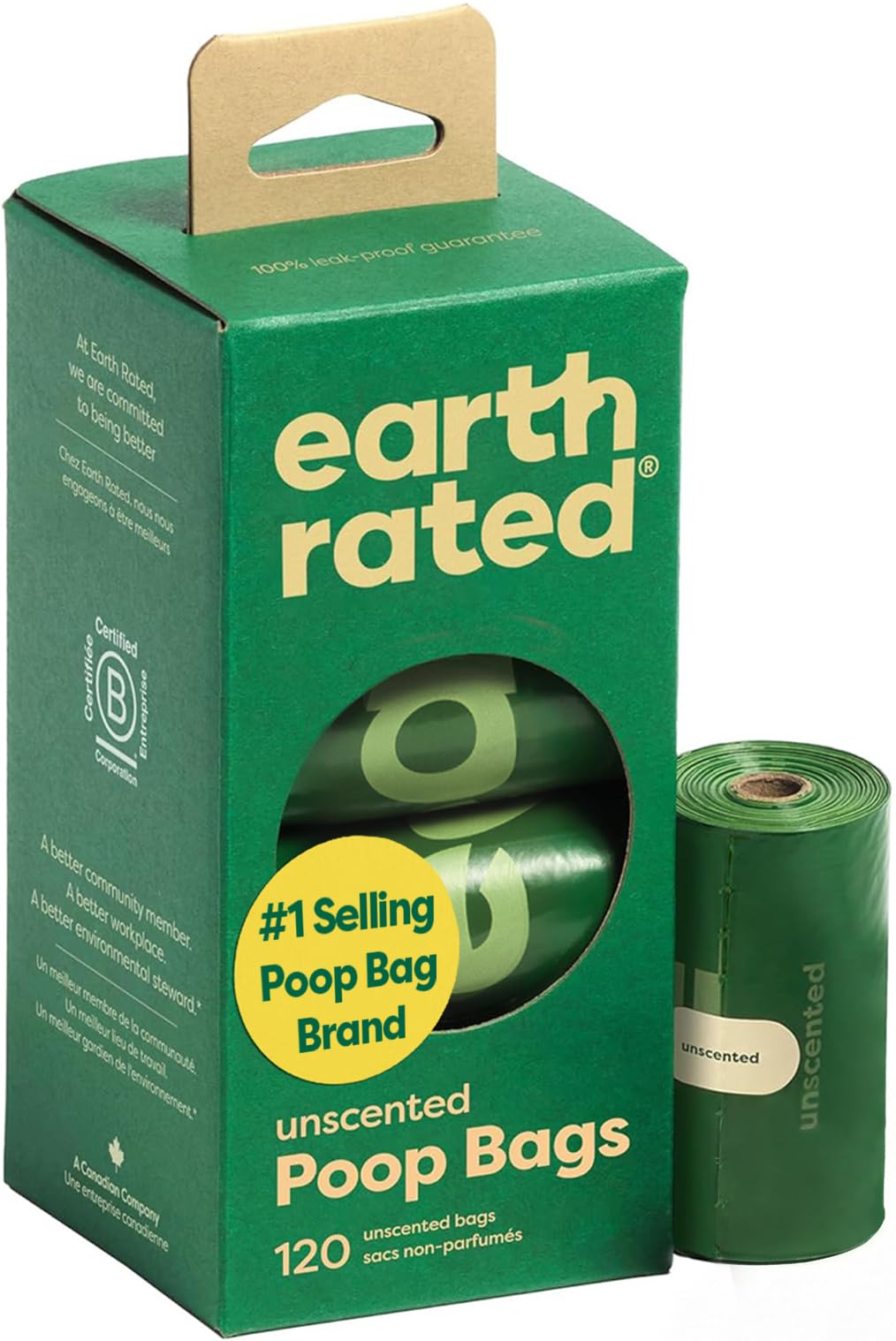 Earth Rated Dog Poop Bags, Extra Thick and Strong Poop Bags for